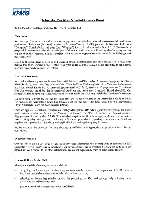 Independent practitioner's assurance